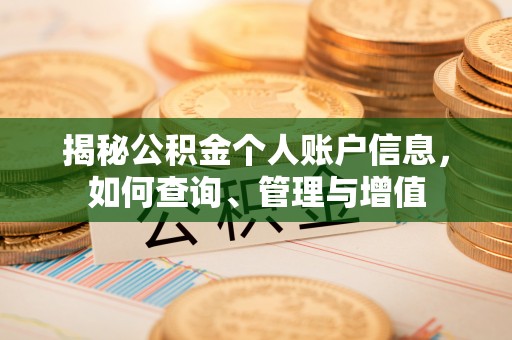 西乡塘揭秘公积金个人账户信息，如何查询、管理与增值